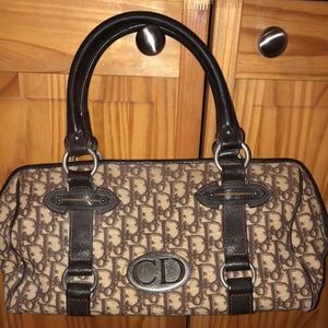 Christian Dior Brown barrel bag